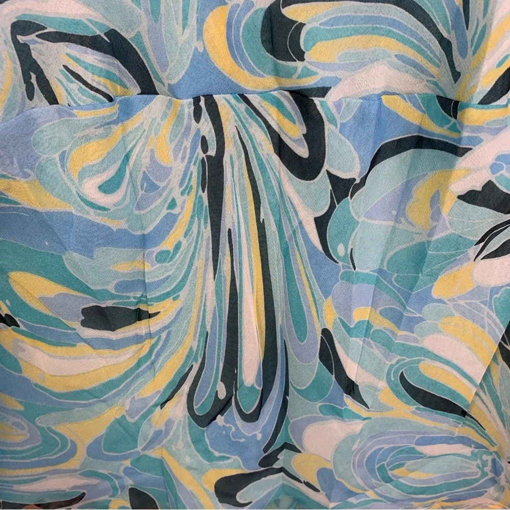 Allison Taylor VTG y2k Printed 100% Silk Blouse - Picture 7 of 14